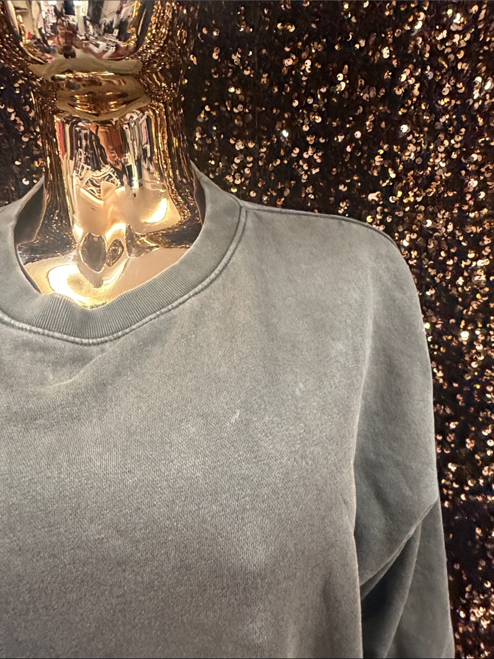 GAP Washed Charcoal Crewneck Sweatshirt - Picture 2 of 6